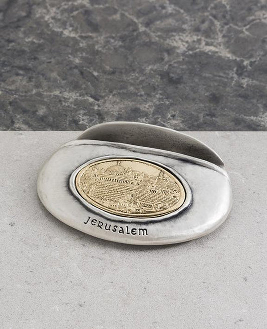 Jerusalem Card Holder - Gold