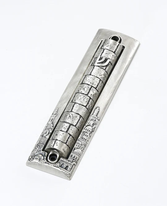 Jerusalem Mezuzah - Silver