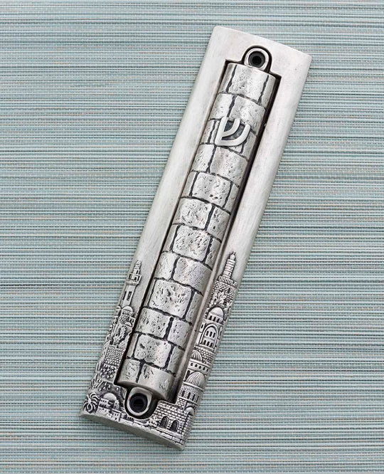 Jerusalem Mezuzah - Silver