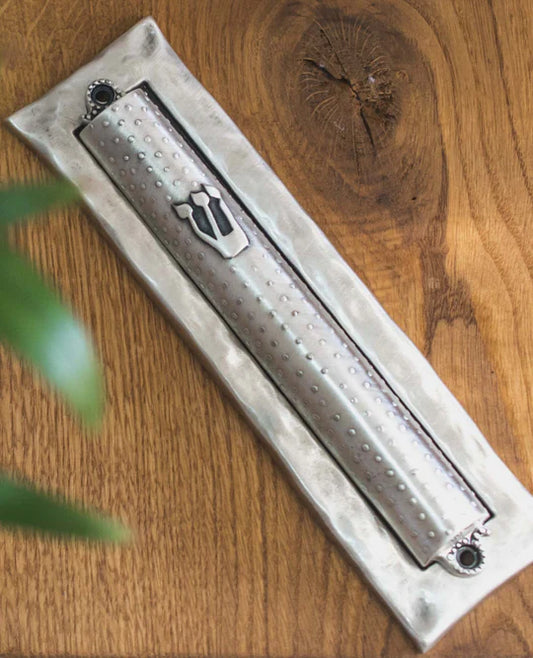 A "Shin" Mezuzah in two parts - Silver.