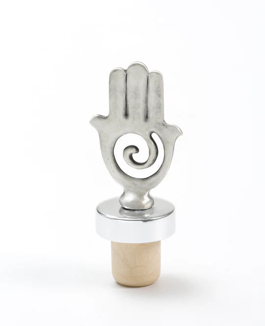 Hamsa-shaped wine stopper.